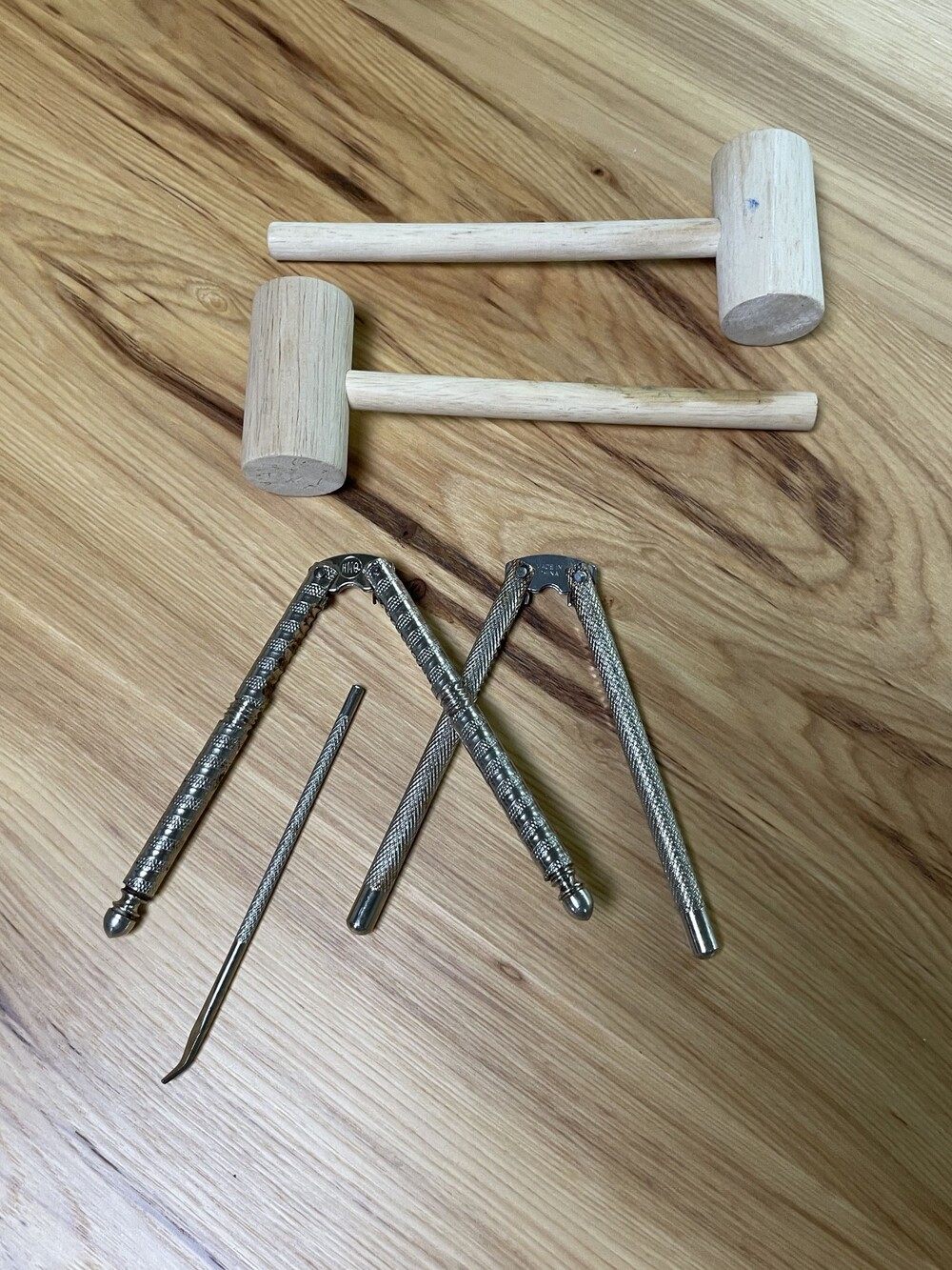Set of 8 Reflex Hammers Wooden Mallets Metal Medical Diagnostic Tools